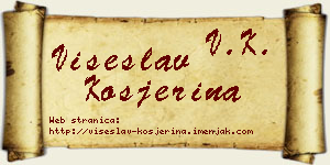 Višeslav Kosjerina vizit kartica